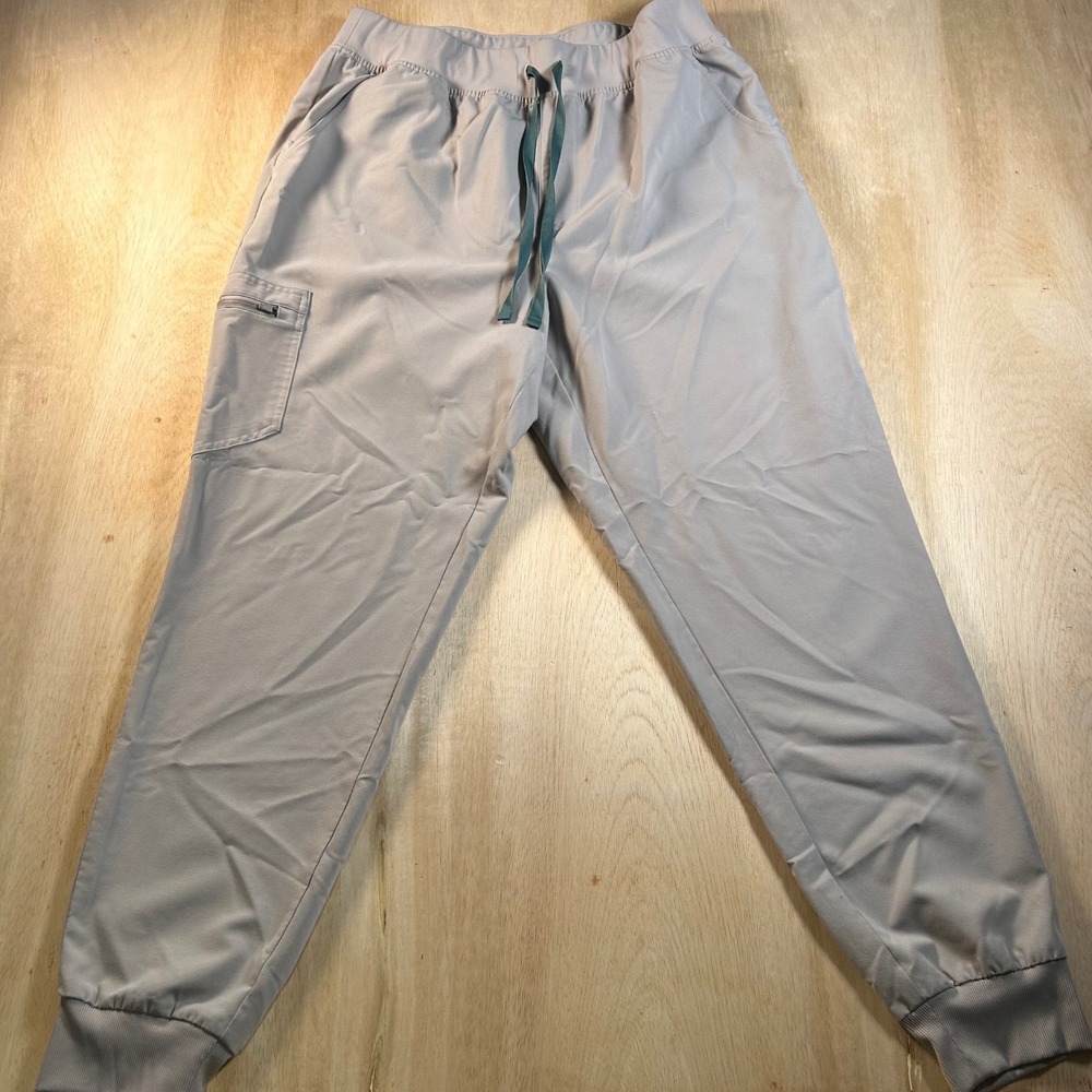 FIGS Zamora Jogger Scrub Pants Womens XL Gray High Waist Cargo Pocket 1000207